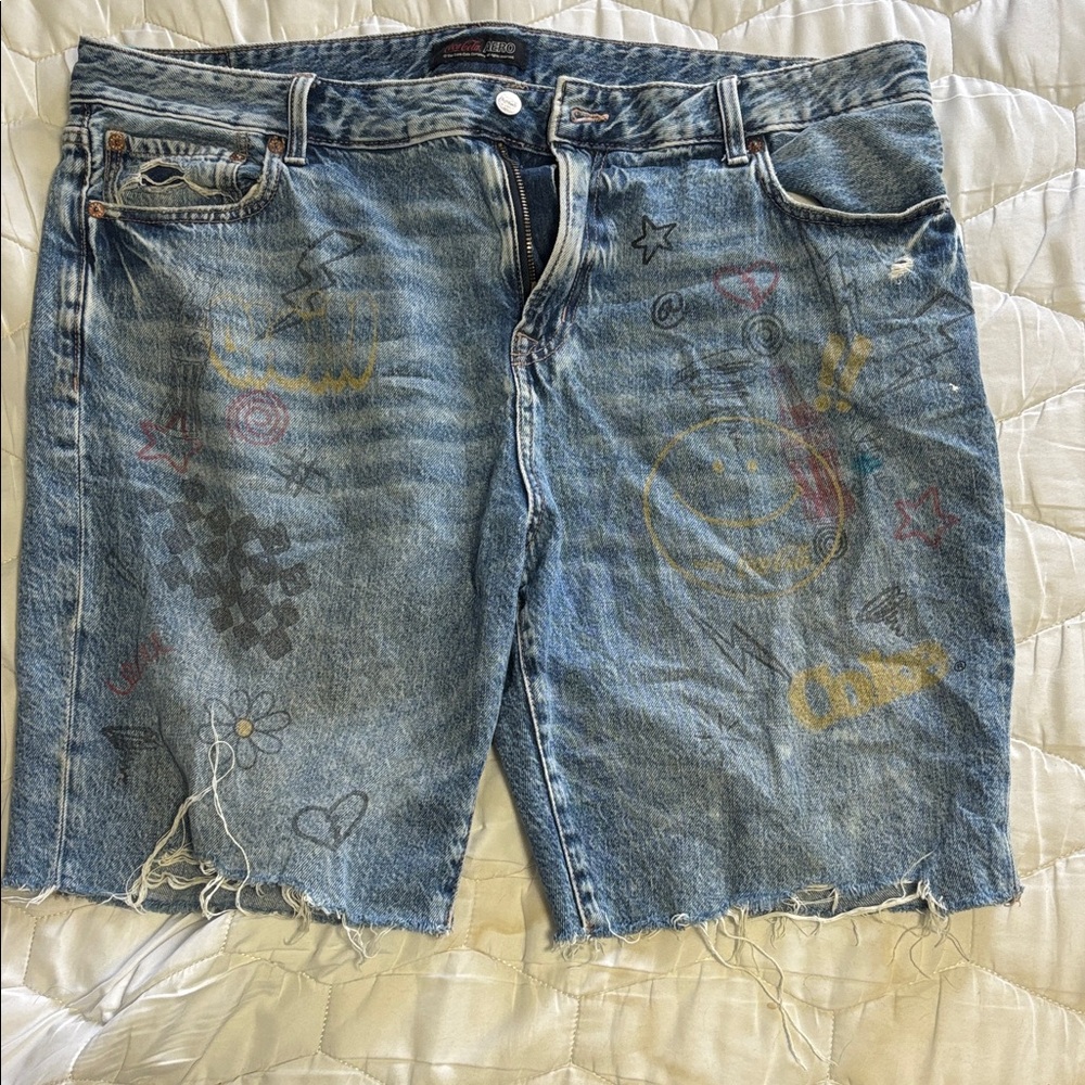 Coca Cola AERO Blue Denim Shorts